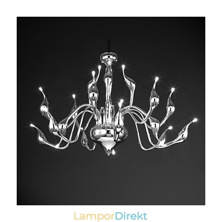 Modern Chandelier Light 18 Lights G4 Chrome Finish Modern Chandelier Light 18 Lights G4 Chrome Finish