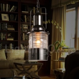 Retro Vintage 1 Ljus Lykta Koppar Taklampa