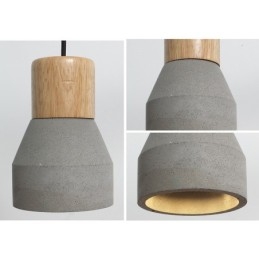 Single Light Modern Contemporary Wood Concrte Pendellampa