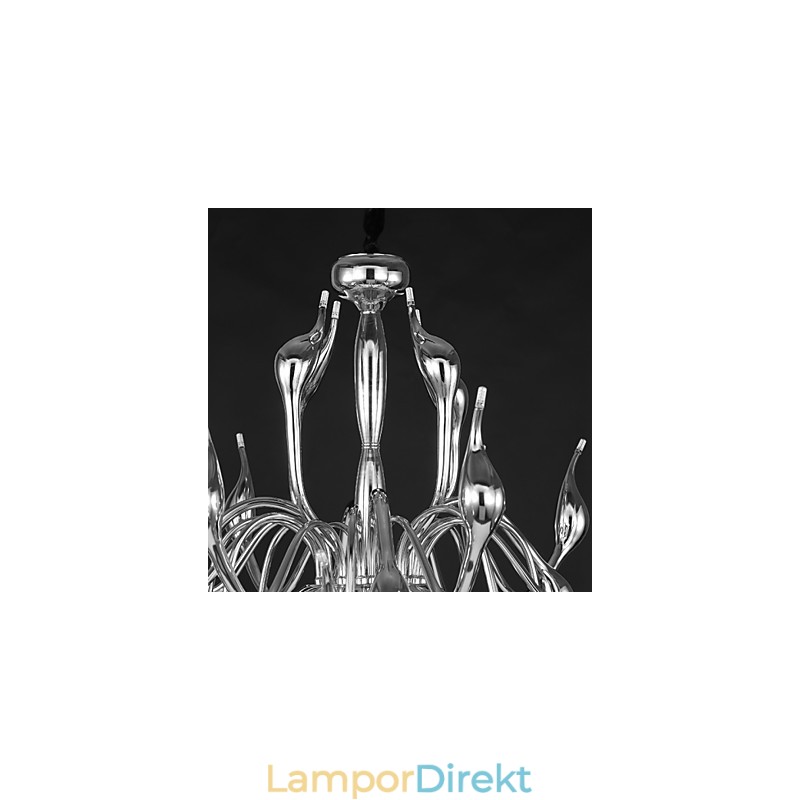 Modern Chandelier Light 18 Lights G4 Chrome Finish