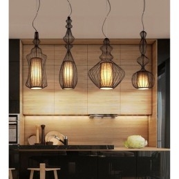 Country Vintage Metall Vas Form Taklampa