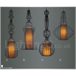 Country Vintage Metall Vas Form Taklampa