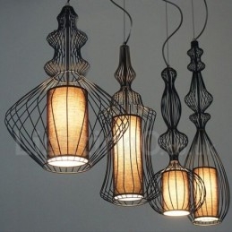 Country Vintage Metall Vas Form Taklampa