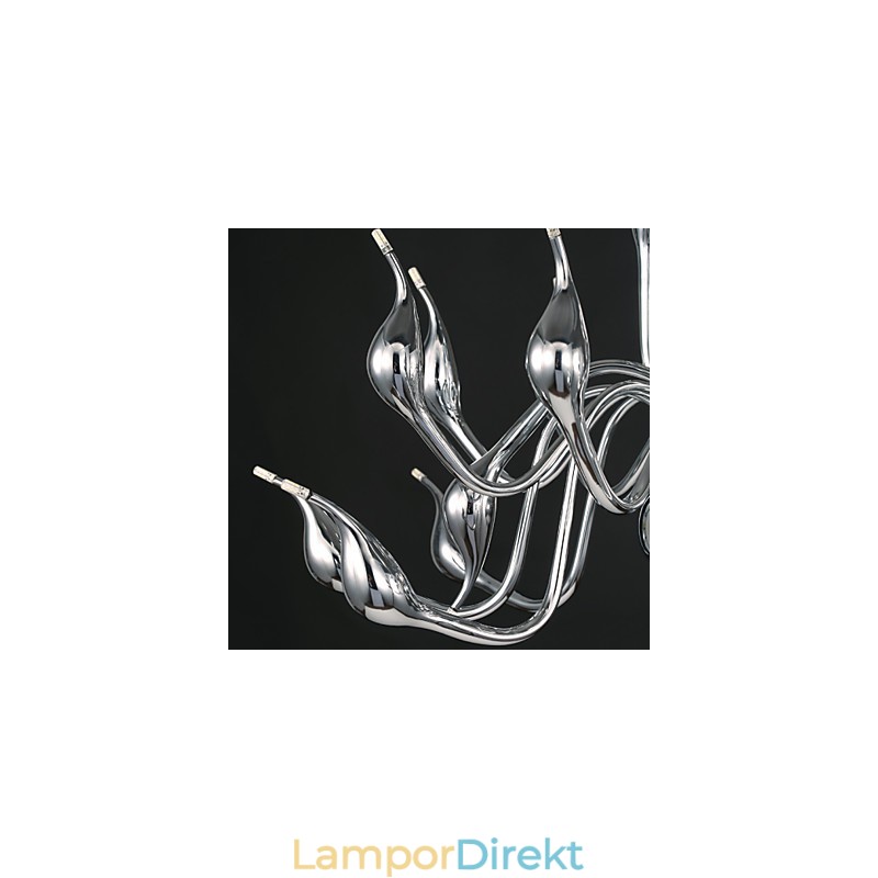 Modern Chandelier Light 18 Lights G4 Chrome Finish