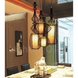 Country Vintage Metall Vas Form Taklampa