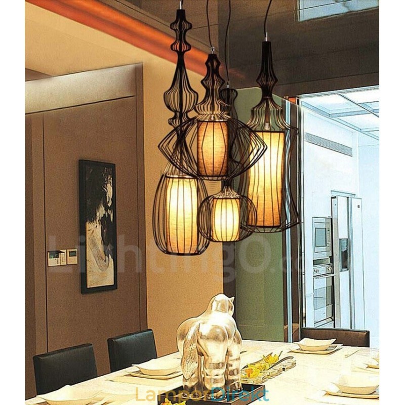 Country Vintage Metall Vas Form Taklampa