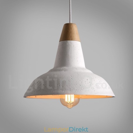 Modern Contemporary 1 Light Wood Concrte Pendellampa Modern Contemporary 1 Light Wood Concrte Pendellampa