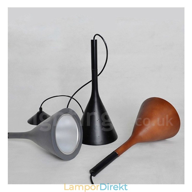 1 Ljus Vintage Concrte Pendellampa