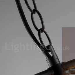 6 Light Metal Globe Vintage Pendellampa