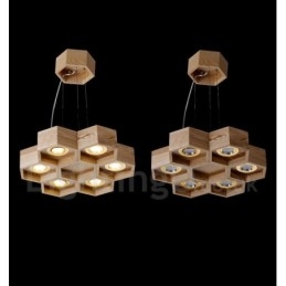 6 Ljus Trä Modern Contemporary Pendellampa