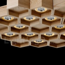 12 Ljus Trä Modern Contemporary Pendellampa