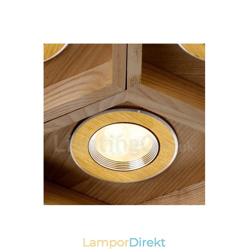 12 Ljus Trä Modern Contemporary Pendellampa
