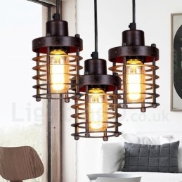 1 Ljus Retro Vintage Koppar Taklampa