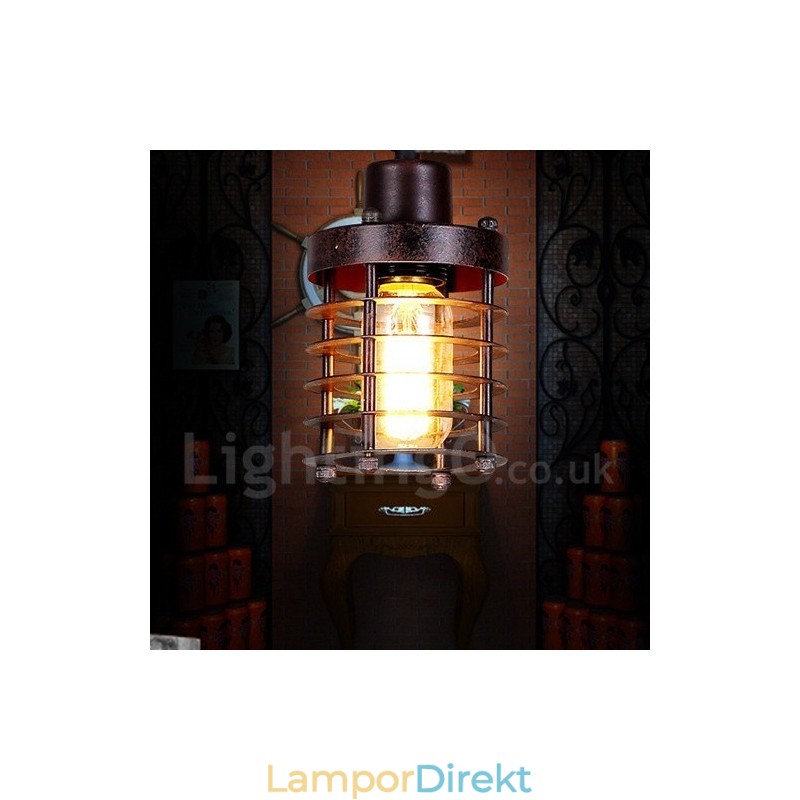 1 Ljus Retro Vintage Koppar Taklampa