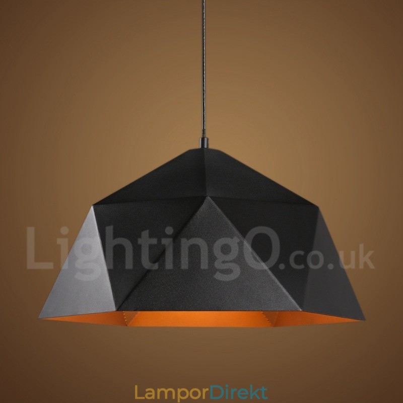 Black 1 Light Modern Contemporary Pendellampa