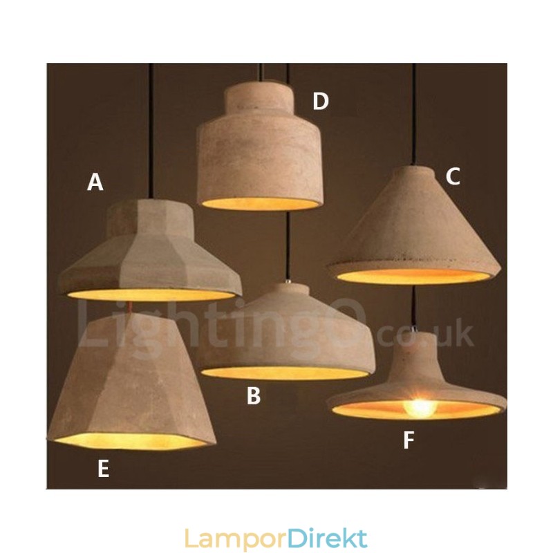 Modern Contemporary Concrte Single Light Pendellampa
