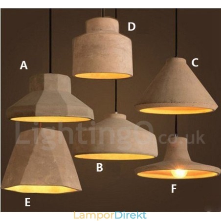 Modern Contemporary Concrte Single Light Pendellampa