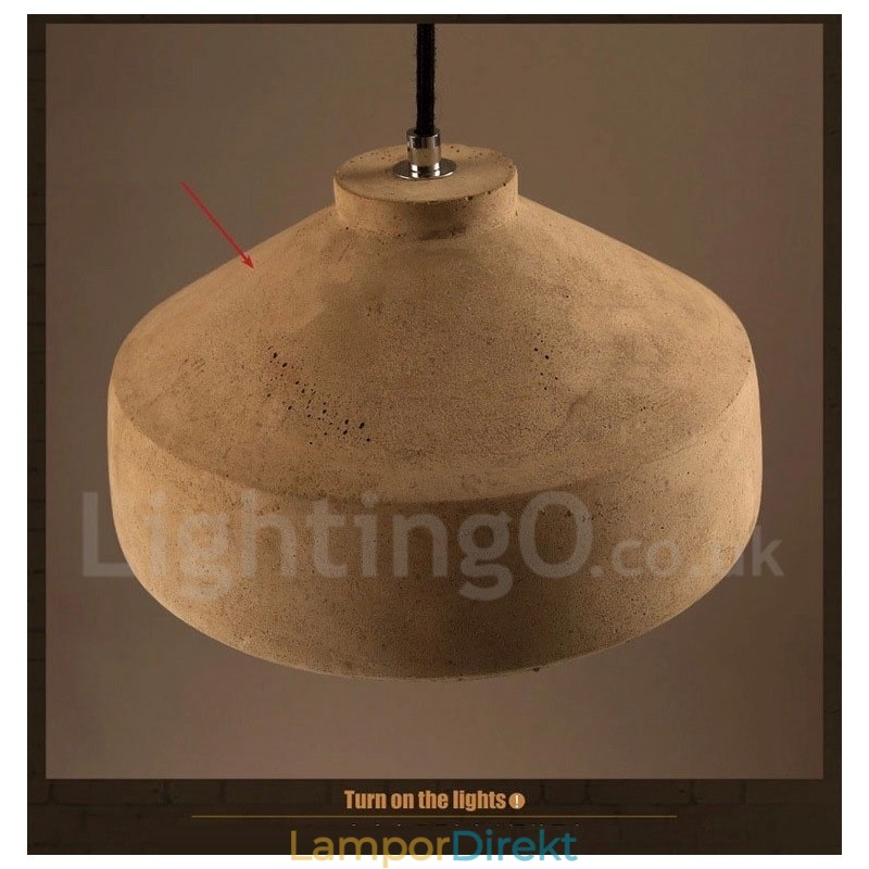 Modern Contemporary Concrte Single Light Pendellampa