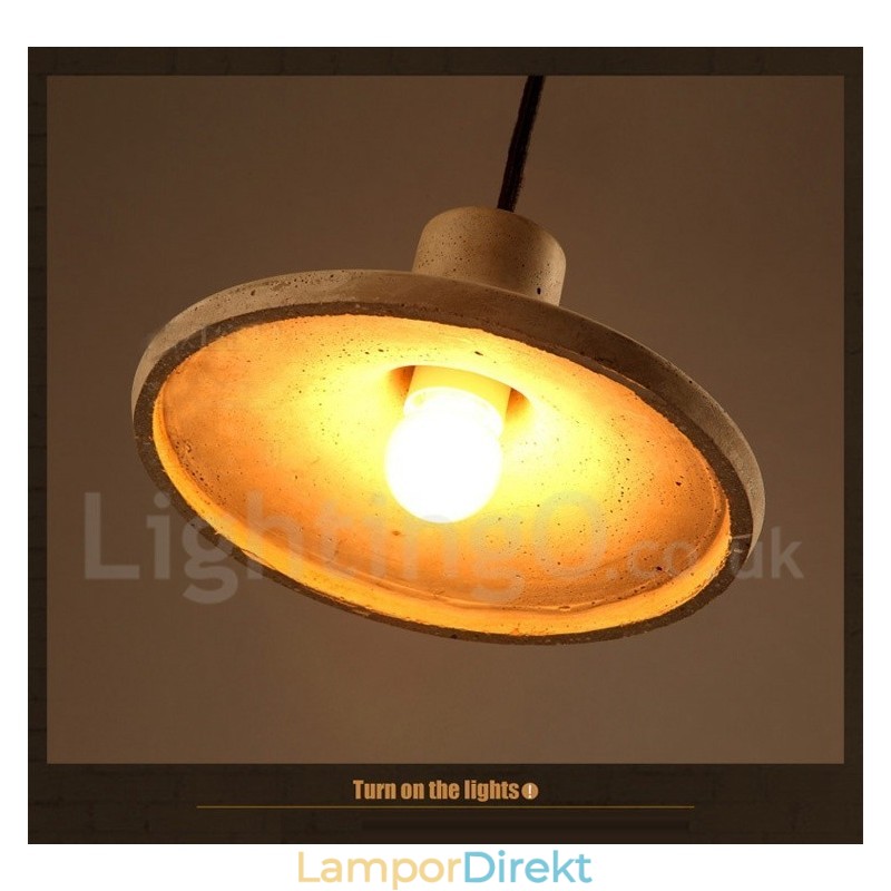 Modern Contemporary Concrte Single Light Pendellampa