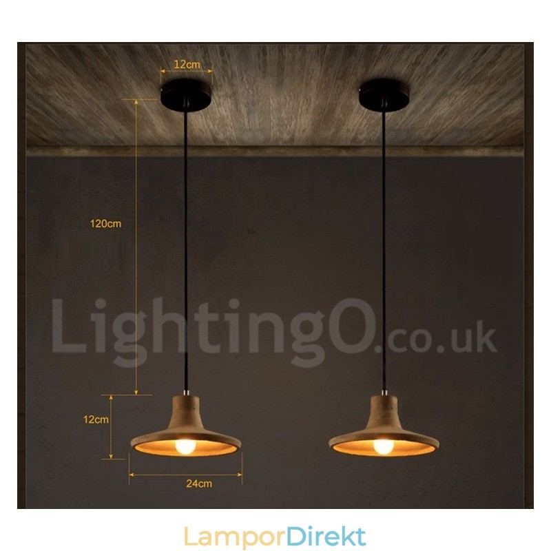 Modern Contemporary Concrte Single Light Pendellampa