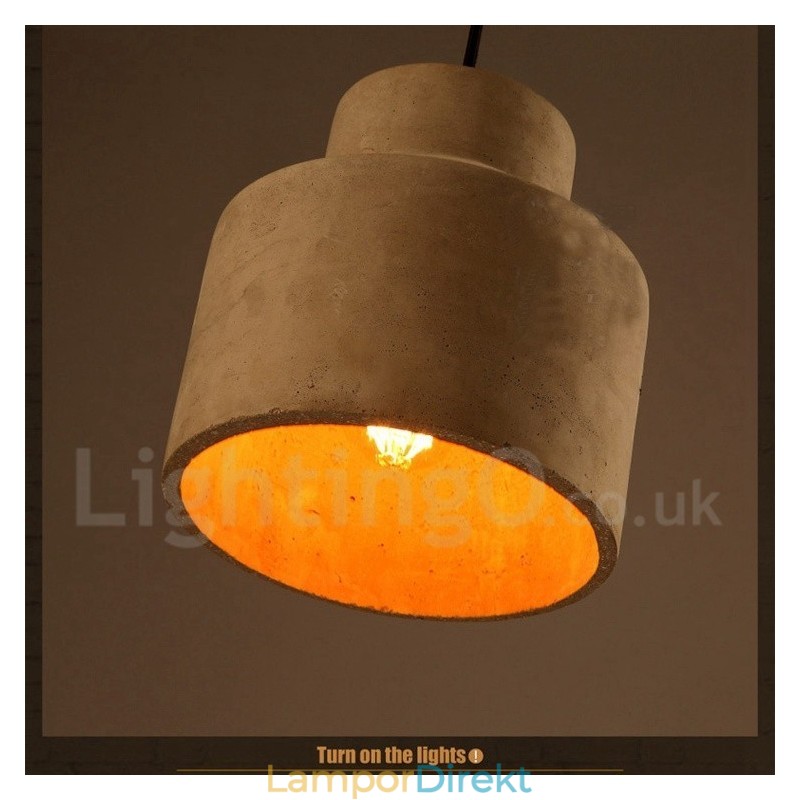 Modern Contemporary Concrte Single Light Pendellampa