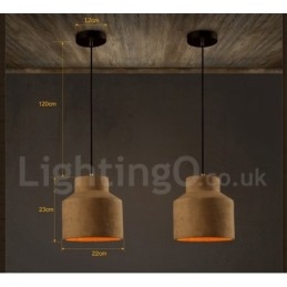 Modern Contemporary Concrte Single Light Pendellampa