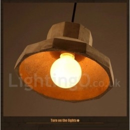 Modern Contemporary Concrte Single Light Pendellampa