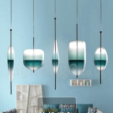 Modern Och Modern Gradientfärg Taklampa Med Glasskärm Modern Och Modern Gradientfärg Taklampa Med Glasskärm