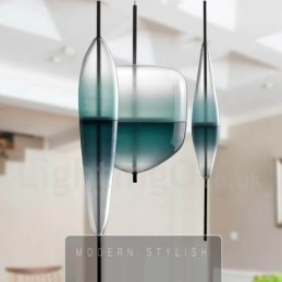 Modern Och Modern Gradientfärg Taklampa Med Glasskärm