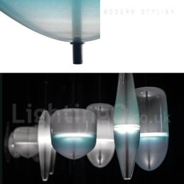 Modern Och Modern Gradientfärg Taklampa Med Glasskärm