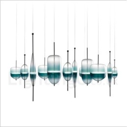 Modern Och Modern Gradientfärg Taklampa Med Glasskärm