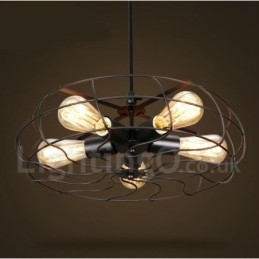 Retro Vintage 5 Light Pendellampa
