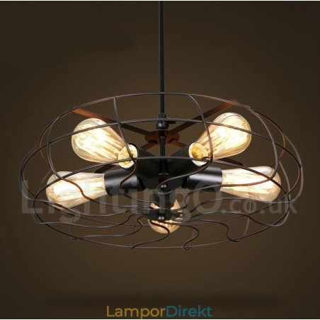 Retro Vintage 5 Light Pendellampa Retro Vintage 5 Light Pendellampa