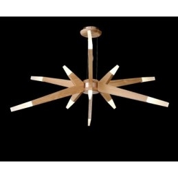 Modern Contemporary Wood 12 Light Pendellampa