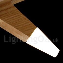 Modern Contemporary Wood 12 Light Pendellampa