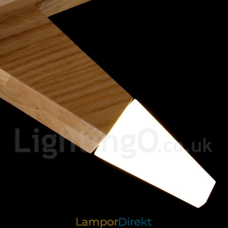 Modern Contemporary Wood 12 Light Pendellampa