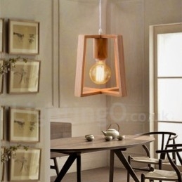 Trä Modern Contemporary 1 Light Pendellampa