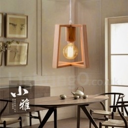 Trä Modern Contemporary 1 Light Pendellampa