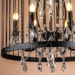 Retro Vintage Metal 4 Light Birdcage Pendellampa