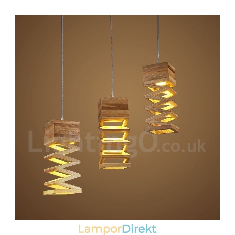 Modern Och Modern Trä Taklampa