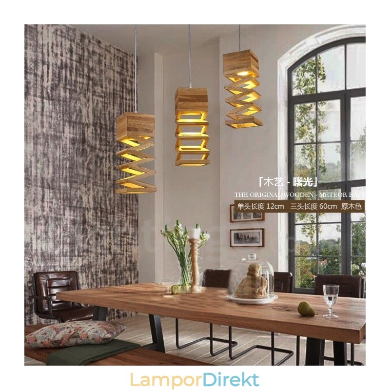Modern Och Modern Trä Taklampa