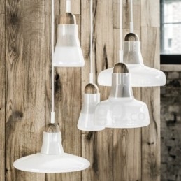 Retro Vintage Taklampa Med Glasskärmslampa
