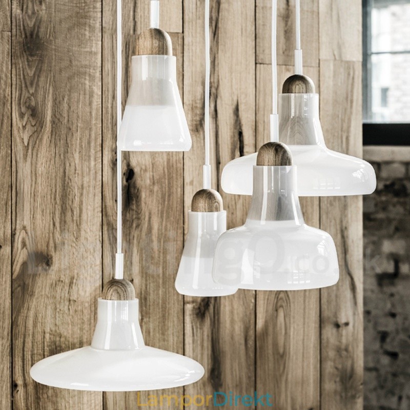 Retro Vintage Taklampa Med Glasskärmslampa