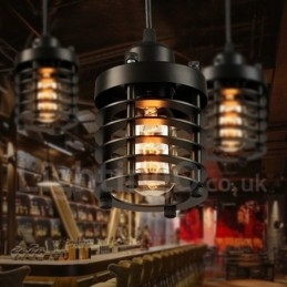 Retro Vintage Metall 1 Ljus Taklampa