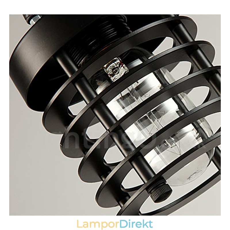 Retro Vintage Metall 1 Ljus Taklampa