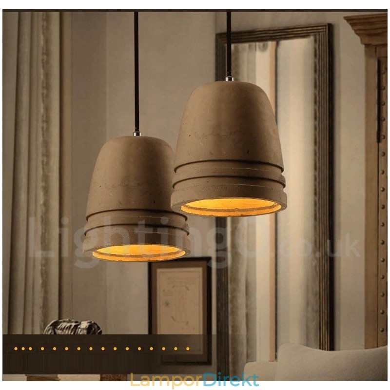 Retro Vintage Concrte Pendellampa