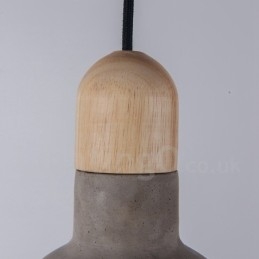 Retro Vintage Wood Concrte Single Light Pendellampa