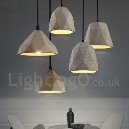 Vintage Concrte 1 Ljus Taklampa