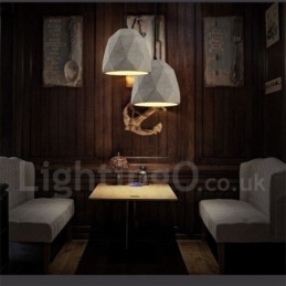 Vintage Concrte 1 Ljus Taklampa