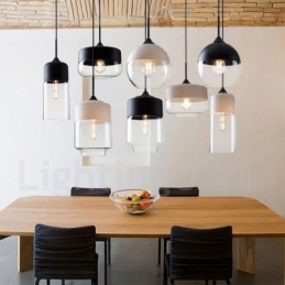 Modern Och Modern Taklampa Med Glasskärm